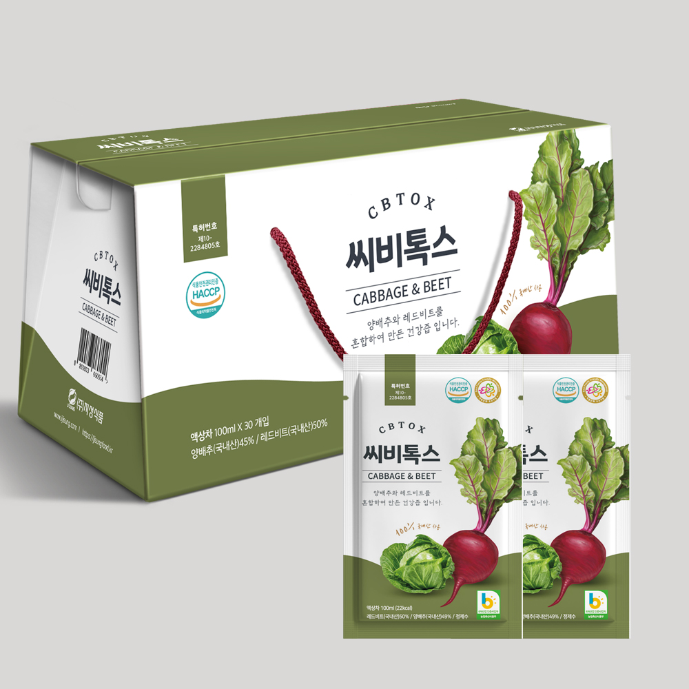 [씨비톡스] 양배추즙 (100ml x 30포) x 3상자