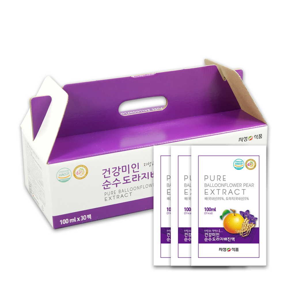 [건강미인] 순수도라지배즙 (100ml x 30포) x 4상자