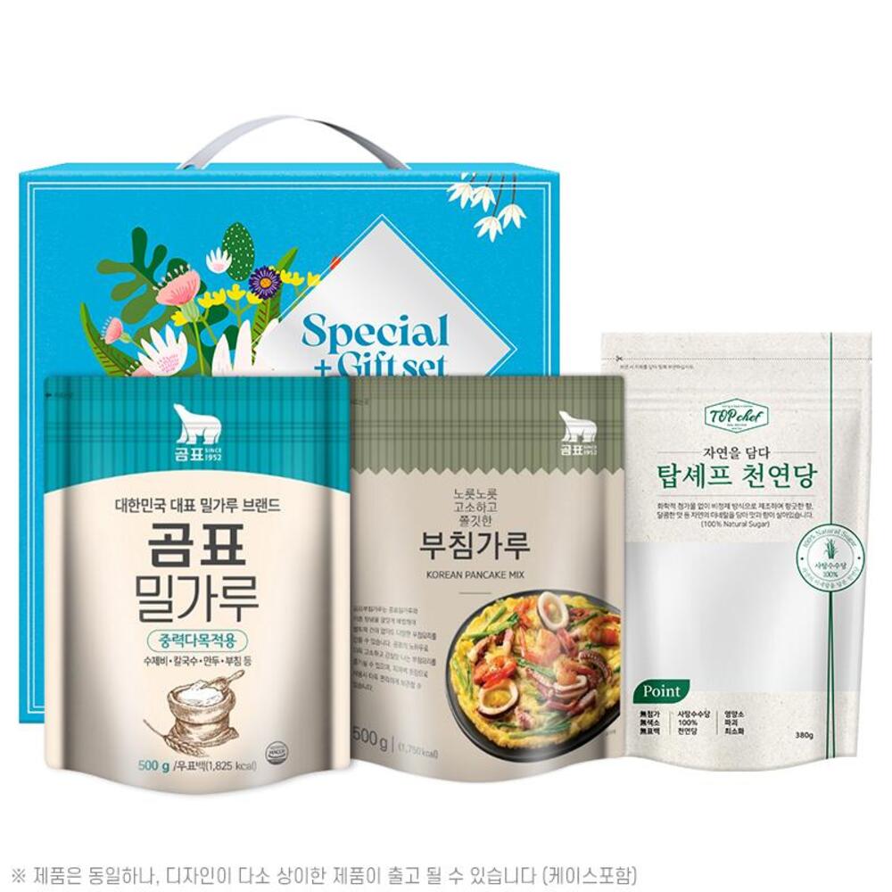 [곰표] 곰표 밀가루 + 곰표 부침가루 + 탑셰프 천연당 리필 (3종)