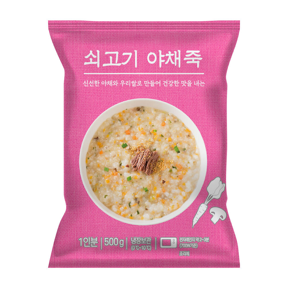 [새싹푸드] 소고기야채죽 500g