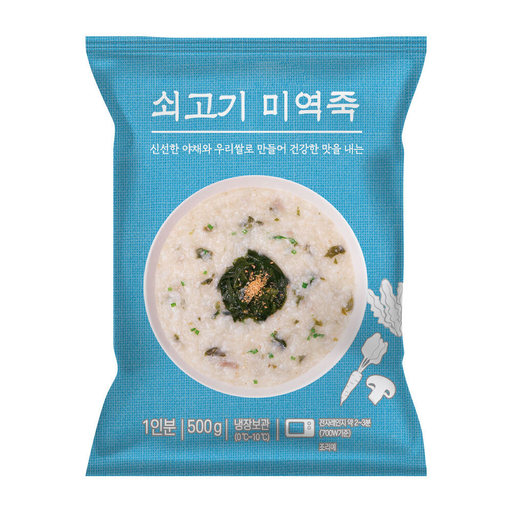 [새싹푸드] 소고기미역죽 500g