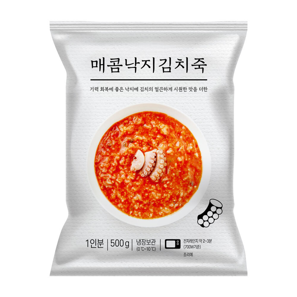 [새싹푸드] 매콤 낙지김치죽 500g