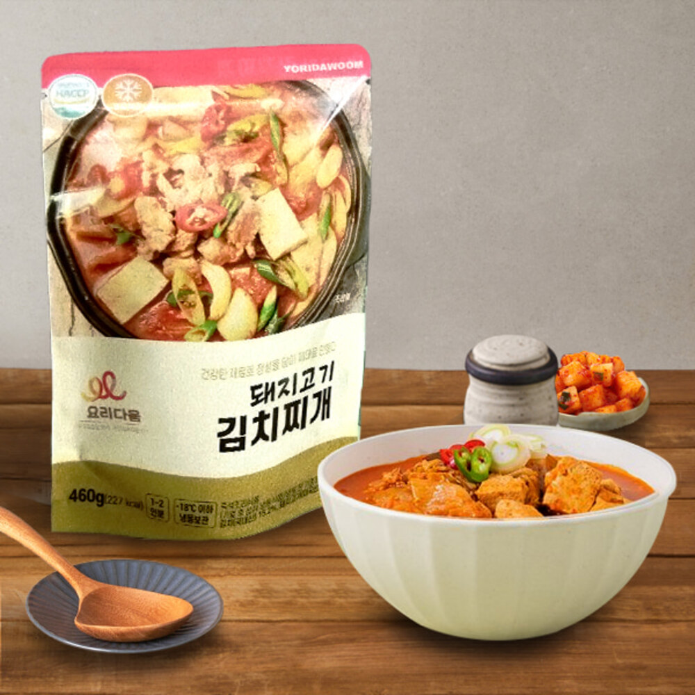 [요리다움] 국내산 돼지고기 김치찌개 460g(1~2인분) x 3팩